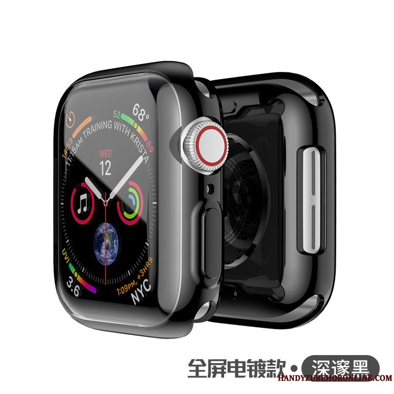 Etui Apple Watch Series 5 Blød Belægning Tynd, Cover Apple Watch Series 5 Silikone Lyserød