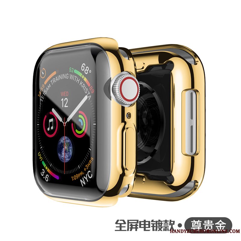 Etui Apple Watch Series 5 Blød Belægning Tynd, Cover Apple Watch Series 5 Silikone Lyserød