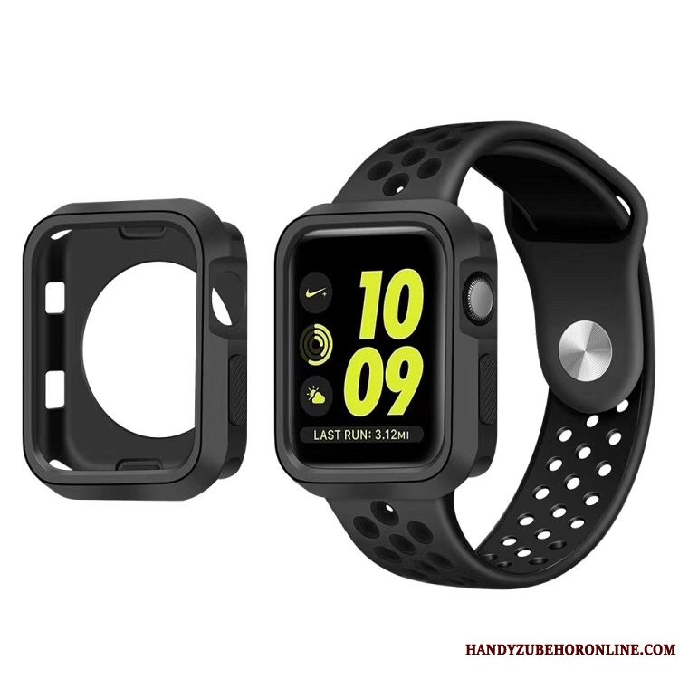 Etui Apple Watch Series 5 Silikone Sport Udstrålende, Cover Apple Watch Series 5 Beskyttelse Hvid