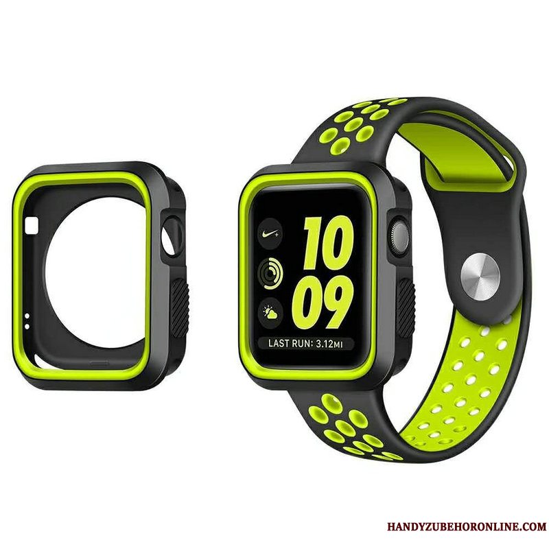 Etui Apple Watch Series 5 Silikone Sport Udstrålende, Cover Apple Watch Series 5 Beskyttelse Hvid