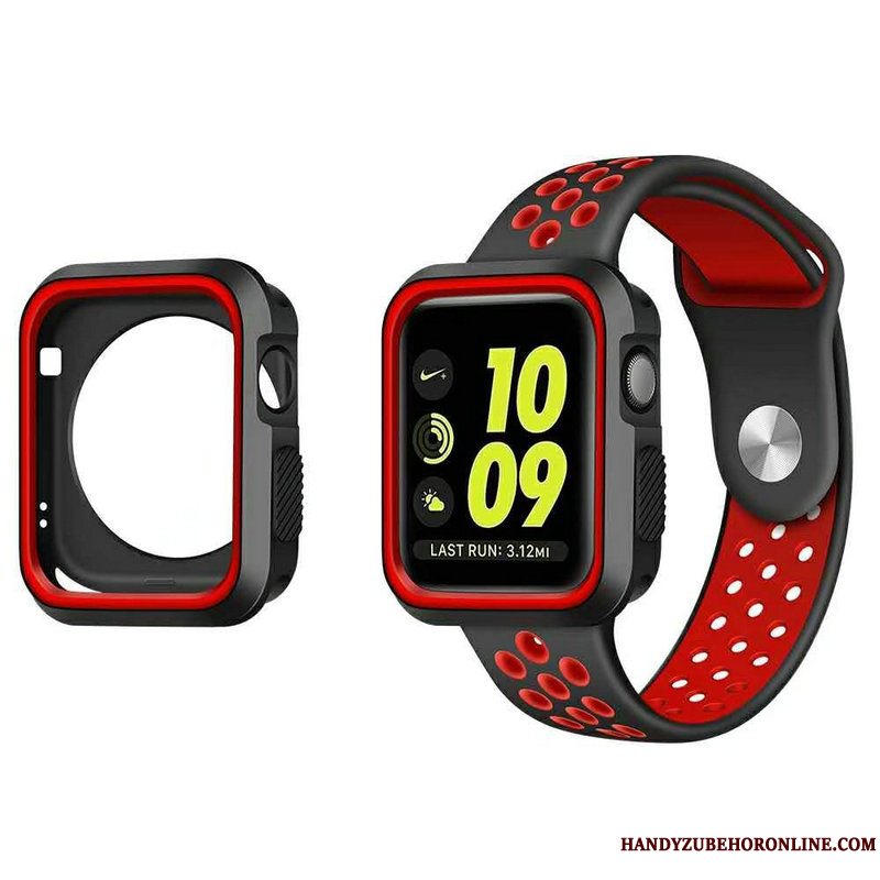 Etui Apple Watch Series 5 Silikone Sport Udstrålende, Cover Apple Watch Series 5 Beskyttelse Hvid