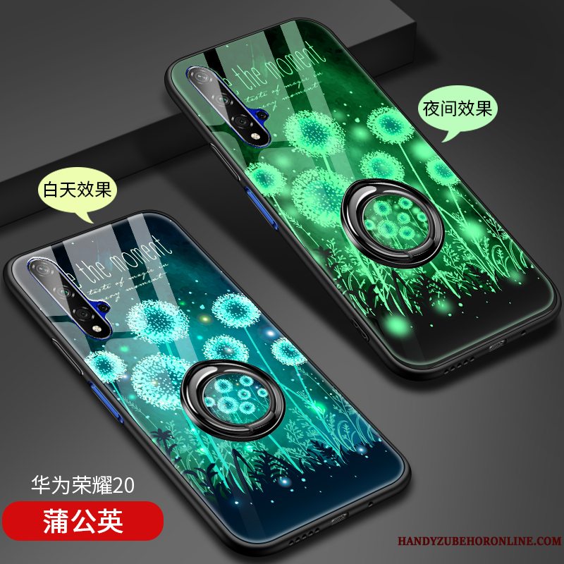 Etui Honor 20 Beskyttelse Af Personlighed Glas, Cover Honor 20 Kreativ Nubuck Rød