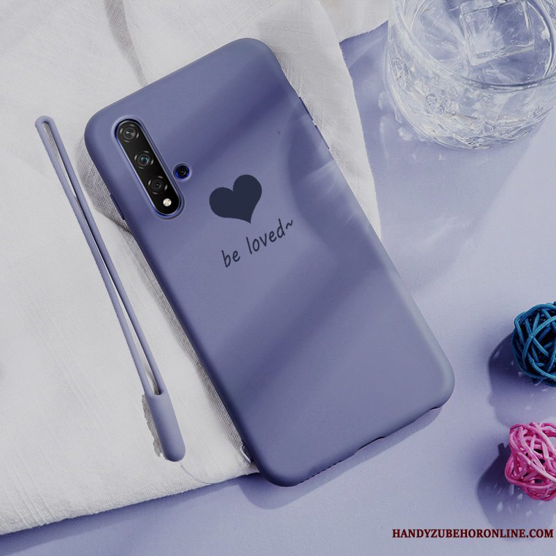 Etui Honor 20 Beskyttelse Nubuck Tynd, Cover Honor 20 Kreativ Trendy Rød