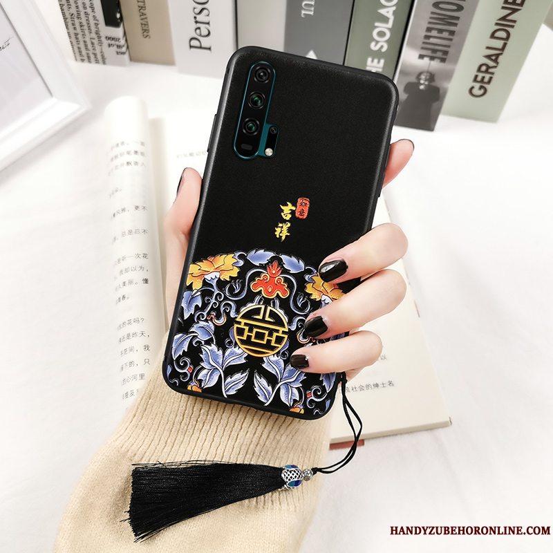 Etui Honor 20 Pro Blød Telefonsort, Cover Honor 20 Pro Tasker Ungdom Af Personlighed