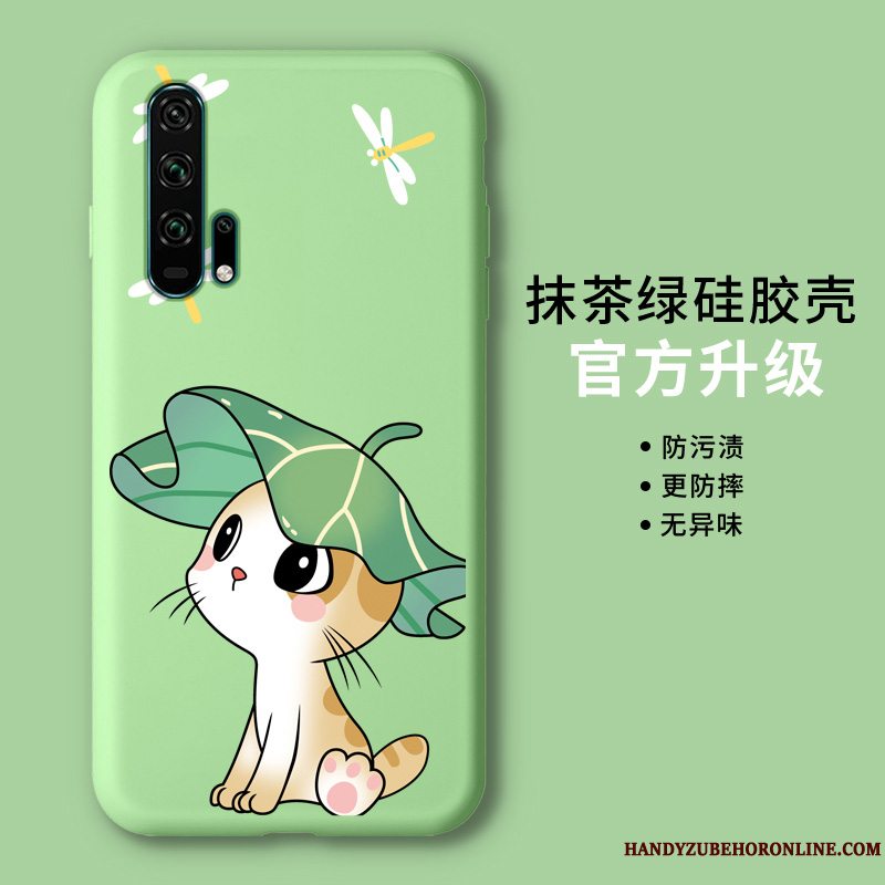 Etui Honor 20 Pro Cartoon Let Tynd Trend, Cover Honor 20 Pro Beskyttelse Grøn Anti-fald