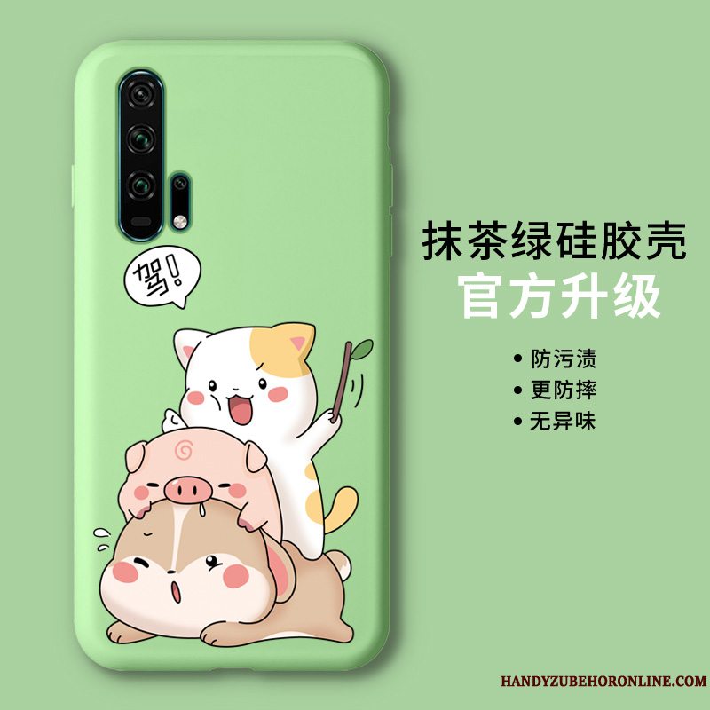 Etui Honor 20 Pro Cartoon Let Tynd Trend, Cover Honor 20 Pro Beskyttelse Grøn Anti-fald