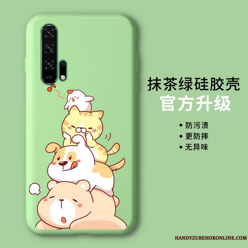 Etui Honor 20 Pro Cartoon Let Tynd Trend, Cover Honor 20 Pro Beskyttelse Grøn Anti-fald