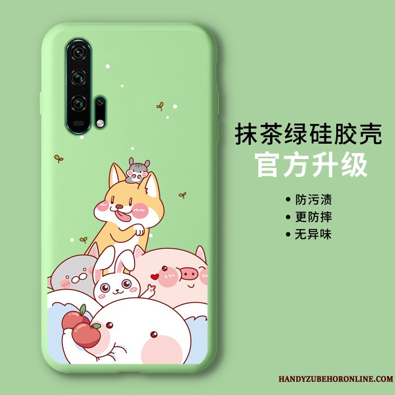 Etui Honor 20 Pro Cartoon Let Tynd Trend, Cover Honor 20 Pro Beskyttelse Grøn Anti-fald