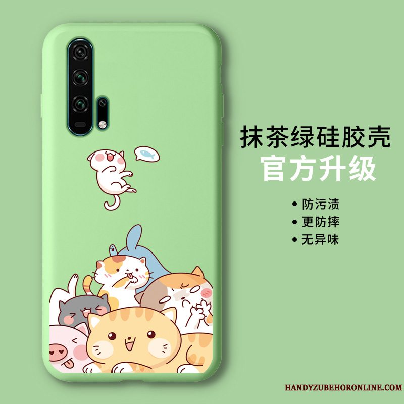 Etui Honor 20 Pro Cartoon Let Tynd Trend, Cover Honor 20 Pro Beskyttelse Grøn Anti-fald