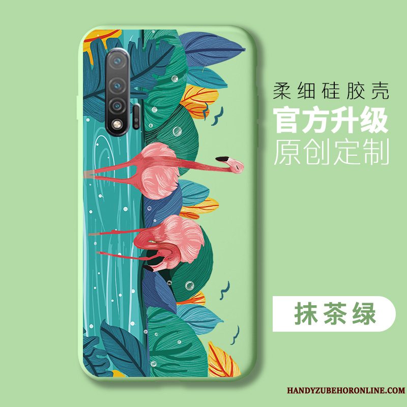 Etui Honor 20 Pro Cartoon Tynd Telefon, Cover Honor 20 Pro Tasker Simple Grøn