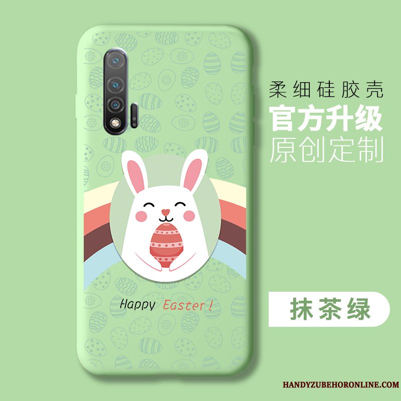 Etui Honor 20 Pro Cartoon Tynd Telefon, Cover Honor 20 Pro Tasker Simple Grøn