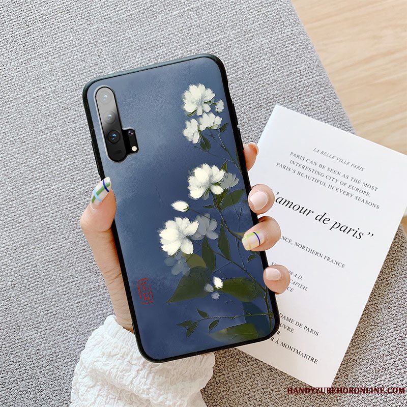 Etui Honor 20 Pro Kreativ Kunst Blå, Cover Honor 20 Pro Beskyttelse Trendy Farve