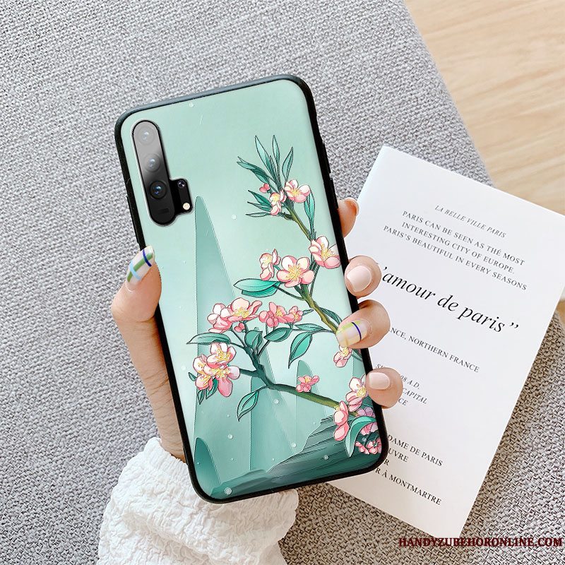 Etui Honor 20 Pro Kreativ Kunst Blå, Cover Honor 20 Pro Beskyttelse Trendy Farve