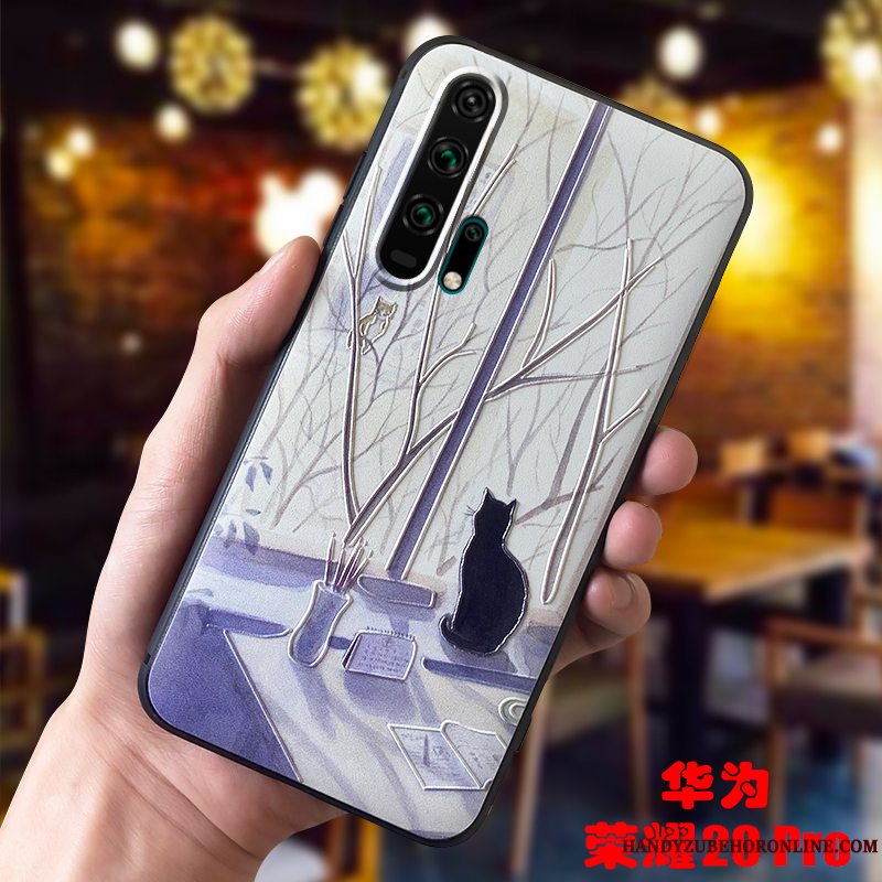 Etui Honor 20 Pro Tasker Af Personlighed Ungdom, Cover Honor 20 Pro Relief Grå Telefon