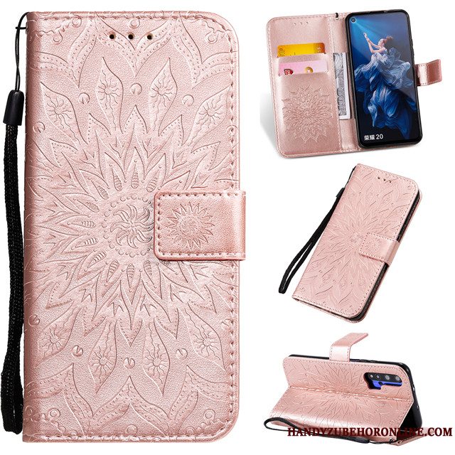 Etui Honor 20 Pro Tasker Anti-fald Telefon, Cover Honor 20 Pro Folio Rose