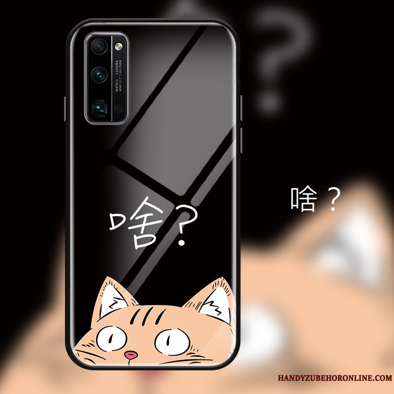 Etui Honor 30 Pro Cartoon Smuk Kat, Cover Honor 30 Pro Beskyttelse Hvid Spejl