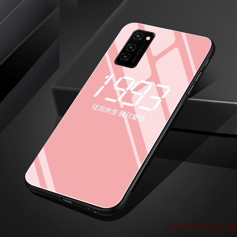 Etui Honor 30 Pro Silikone Glas Rød, Cover Honor 30 Pro Fødselsdag Telefon