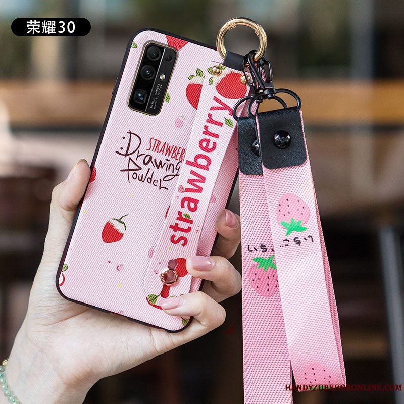 Etui Honor 30 Tasker Telefonlille Sektion, Cover Honor 30 Silikone Hvid Trend