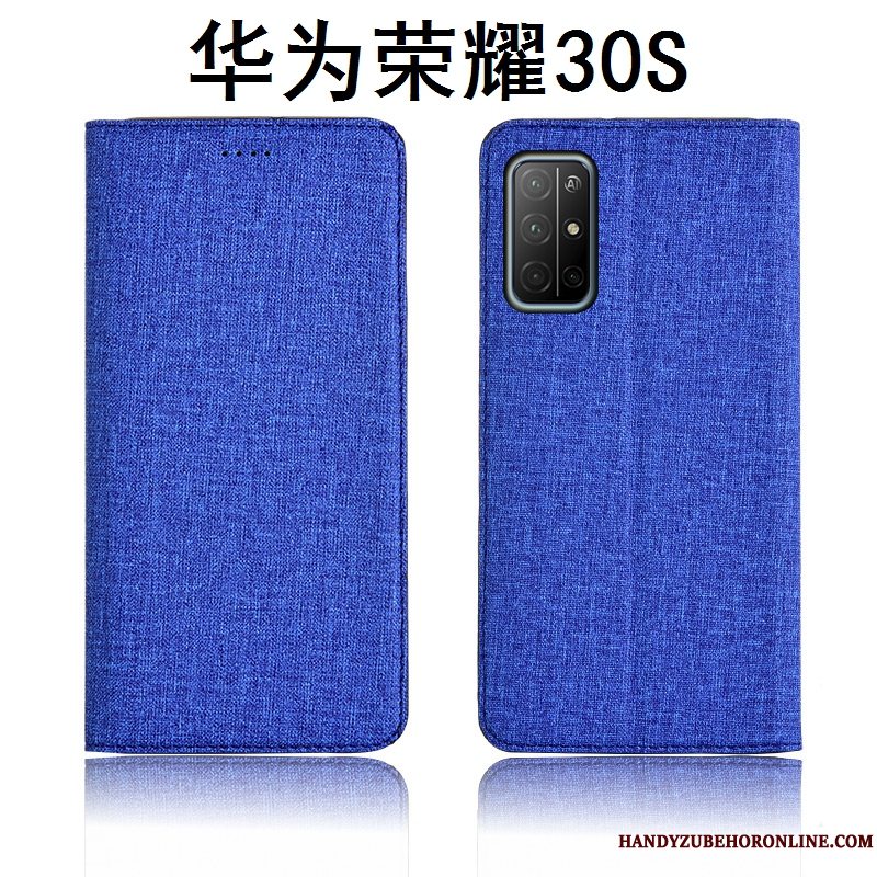 Etui Honor 30s Tasker Telefonbomuld Og Linned, Cover Honor 30s Blød Simple Anti-fald