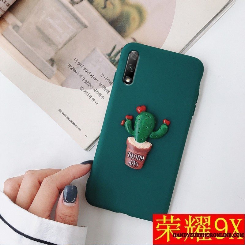 Etui Honor 9x Blød Ny Smuk, Cover Honor 9x Silikone Grøn Anti-fald