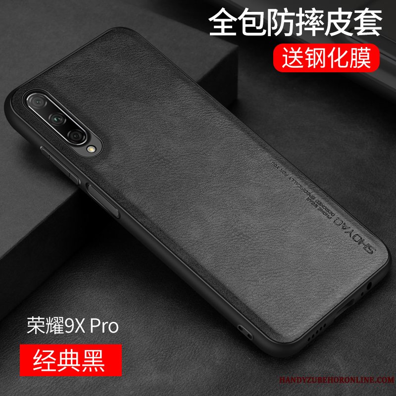 Etui Honor 9x Pro Kreativ Bagdæksel Telefon, Cover Honor 9x Pro Læder Business Tynd