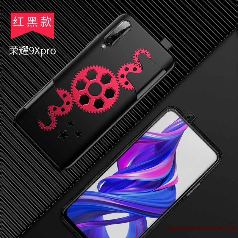 Etui Honor 9x Pro Tasker Af Personlighed Anti-fald, Cover Honor 9x Pro Kreativ Sort Trendy