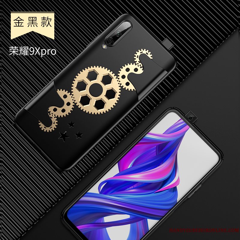 Etui Honor 9x Pro Tasker Af Personlighed Anti-fald, Cover Honor 9x Pro Kreativ Sort Trendy