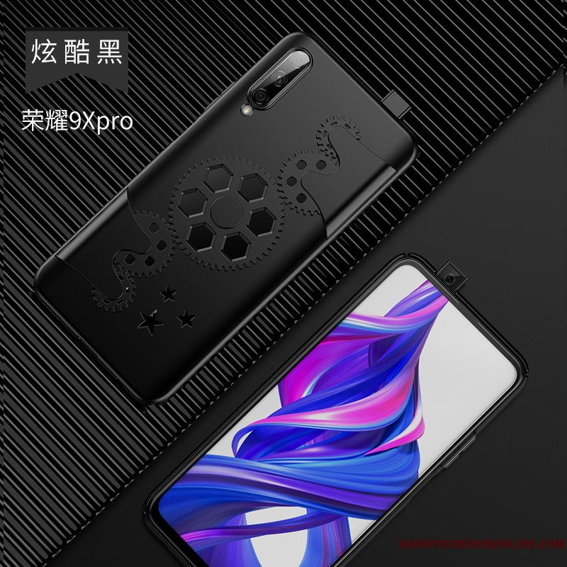 Etui Honor 9x Pro Tasker Af Personlighed Anti-fald, Cover Honor 9x Pro Kreativ Sort Trendy