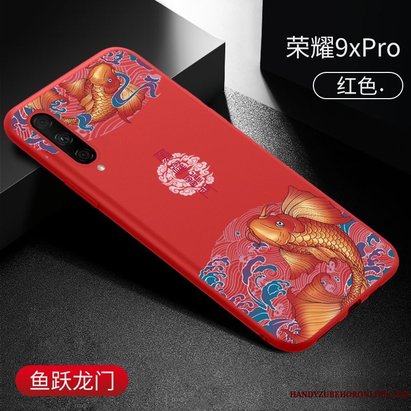 Etui Honor 9x Pro Tasker Ny Af Personlighed, Cover Honor 9x Pro Relief Telefonkinesisk Stil