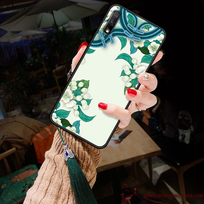 Etui Honor 9x Silikone Pæon Telefon, Cover Honor 9x Blød Blomster Kinesisk Stil