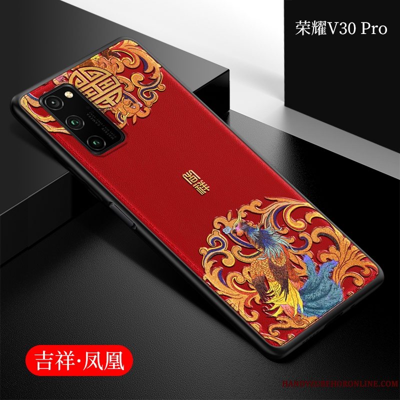 Etui Honor View30 Pro Beskyttelse Trendy Rød, Cover Honor View30 Pro Silikone Telefontynd