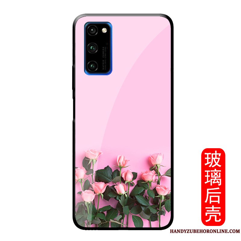 Etui Honor View30 Pro Mode Af Personlighed Lyserød, Cover Honor View30 Pro Blomster Rose Lille Sektion