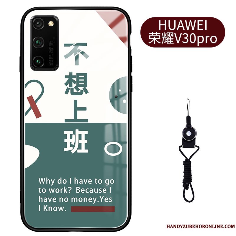 Etui Honor View30 Pro Tasker Spejl Grøn, Cover Honor View30 Pro Kreativ Arbejder Telefon