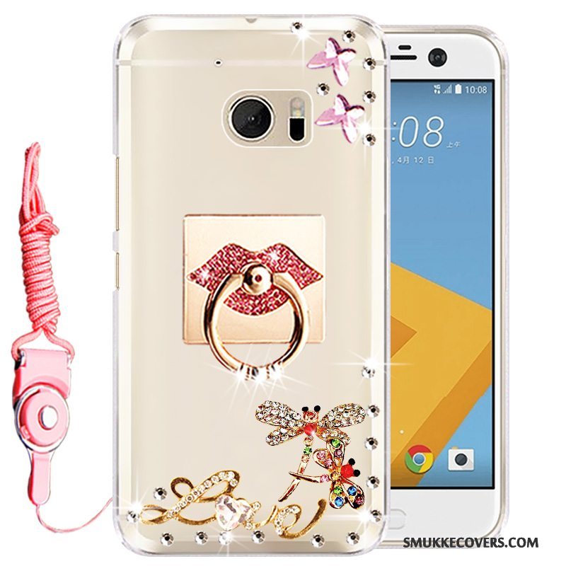 Etui Htc Desire 10 Lifestyle Silikone Guld Telefon, Cover Htc Desire 10 Lifestyle Strass