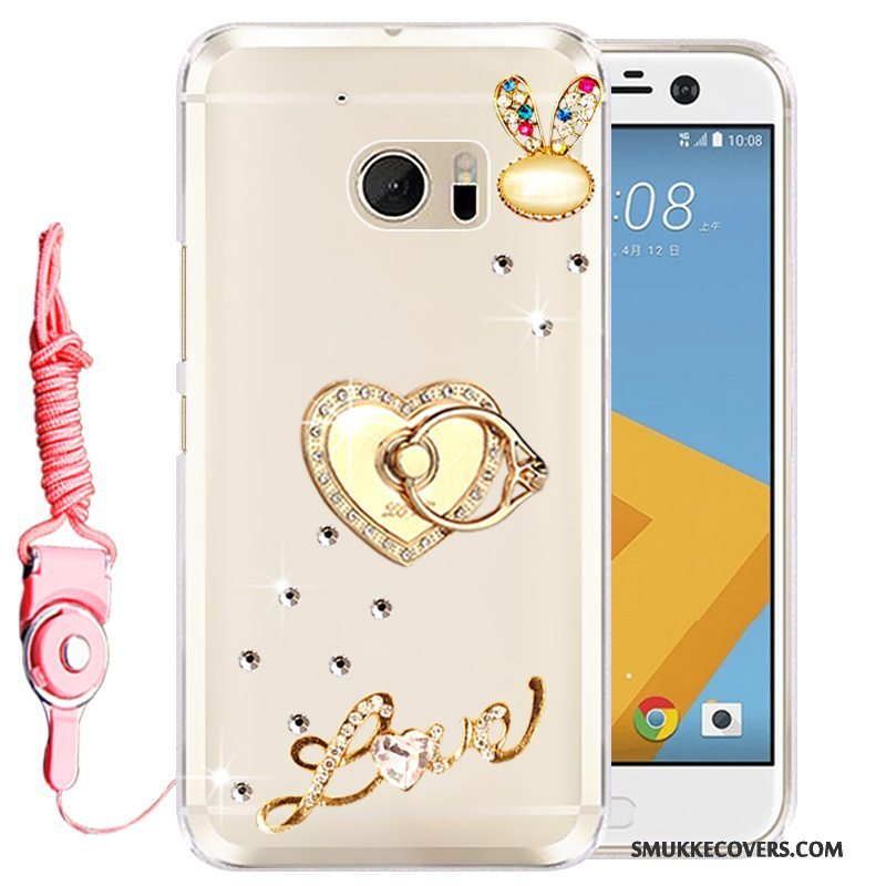 Etui Htc Desire 10 Lifestyle Silikone Guld Telefon, Cover Htc Desire 10 Lifestyle Strass