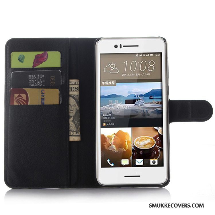 Etui Htc Desire 728 Beskyttelse Anti-fald Telefon, Cover Htc Desire 728 Læder Sort