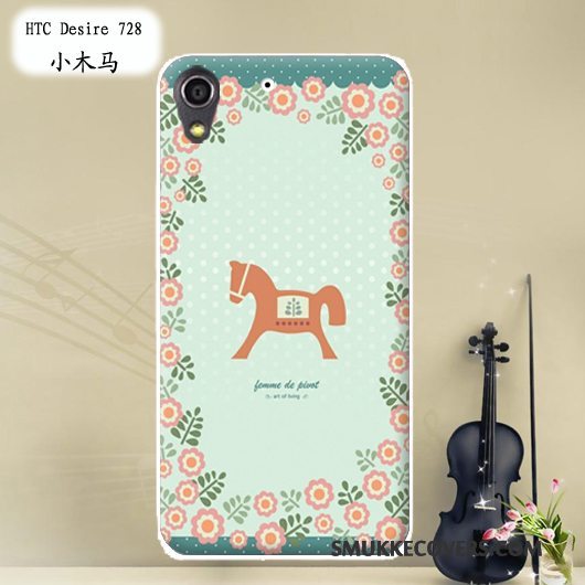 Etui Htc Desire 728 Blød Telefonrød, Cover Htc Desire 728 Malet Tilpas