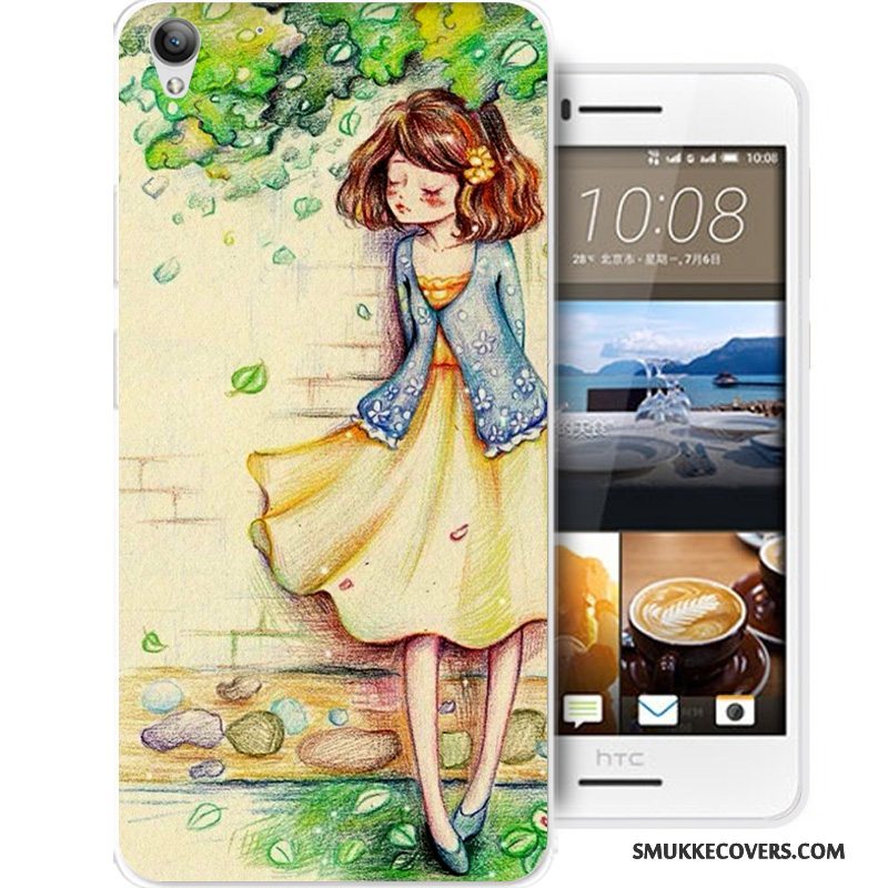 Etui Htc Desire 728 Cartoon Sort Anti-fald, Cover Htc Desire 728 Silikone Telefon