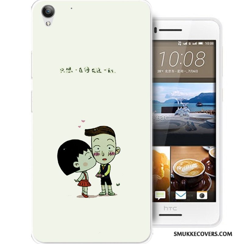 Etui Htc Desire 728 Cartoon Sort Anti-fald, Cover Htc Desire 728 Silikone Telefon