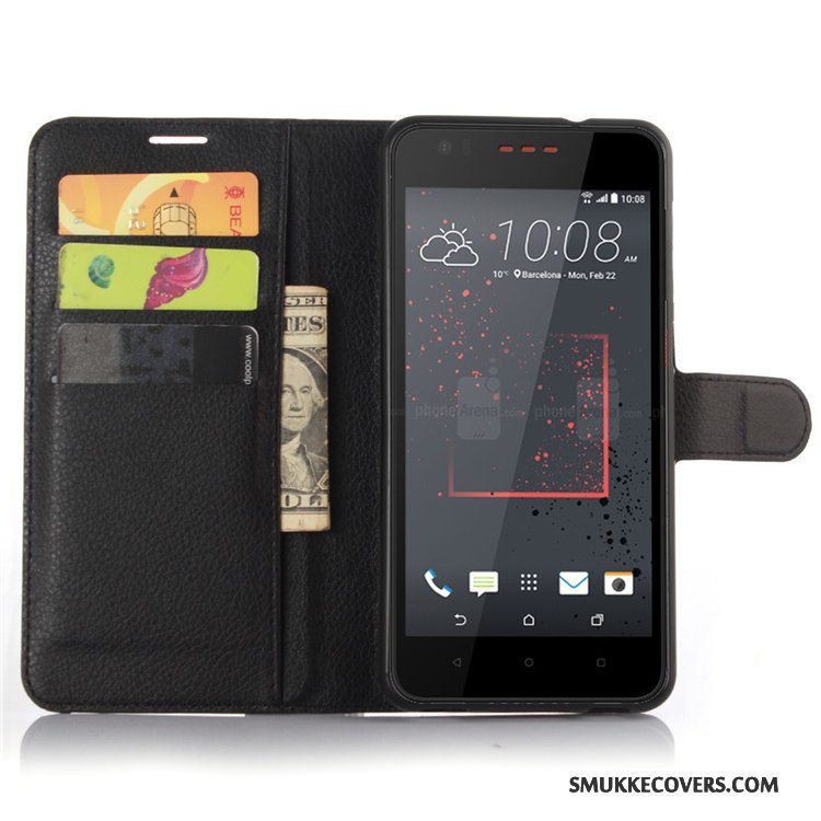 Etui Htc Desire 825 Læder Telefonkort, Cover Htc Desire 825 Beskyttelse Rød