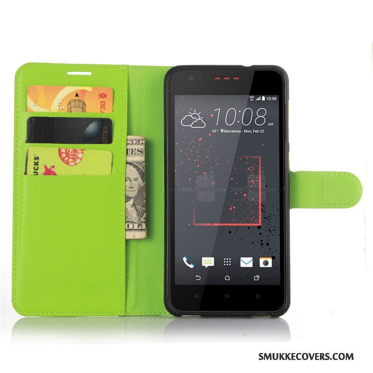 Etui Htc Desire 825 Læder Telefonkort, Cover Htc Desire 825 Beskyttelse Rød