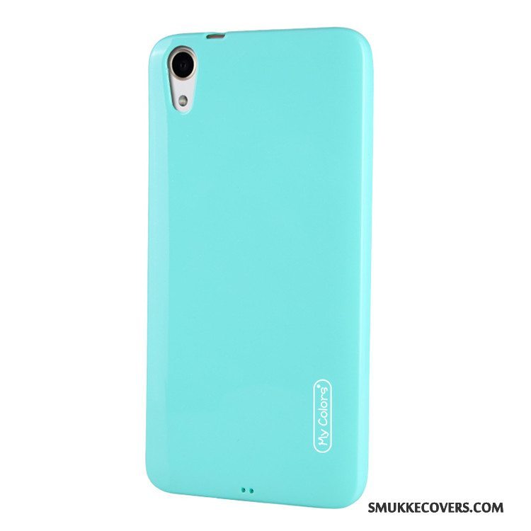 Etui Htc Desire 825 Tasker Anti-fald Blå, Cover Htc Desire 825 Silikone Telefonsolid Farve