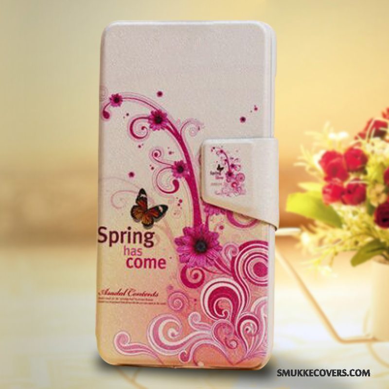 Etui Htc One A9s Læder Hvid Kort, Cover Htc One A9s Silikone