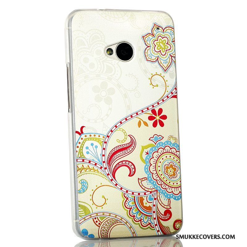 Etui Htc One M7 Relief Tynd Telefon, Cover Htc One M7 Cartoon Trend Lyseblå