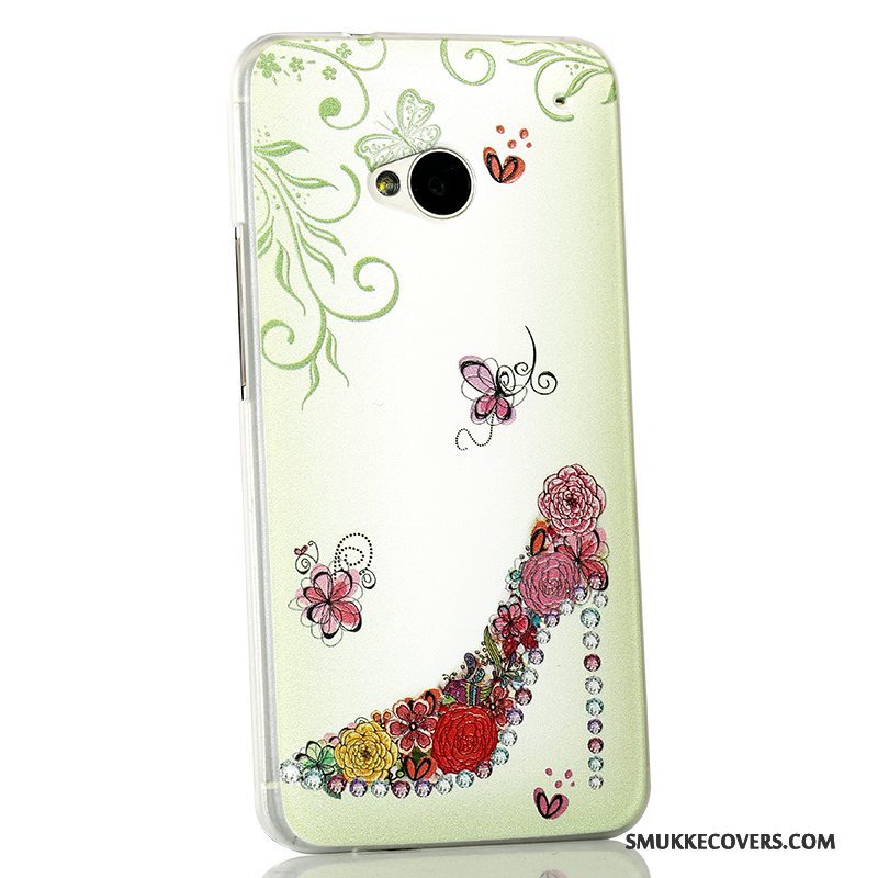 Etui Htc One M7 Relief Tynd Telefon, Cover Htc One M7 Cartoon Trend Lyseblå