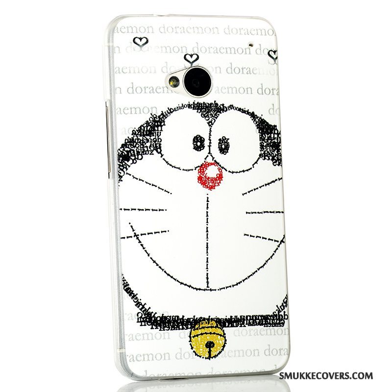 Etui Htc One M7 Relief Tynd Telefon, Cover Htc One M7 Cartoon Trend Lyseblå