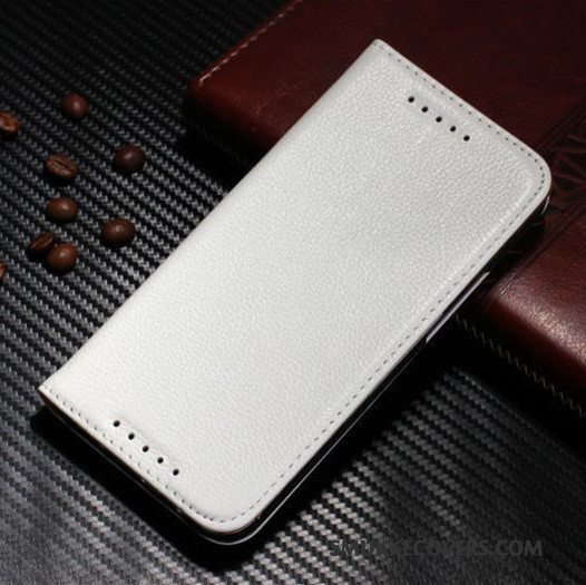 Etui Htc One M8 Beskyttelse Telefonsimple, Cover Htc One M8 Læder Hvid Anti-fald