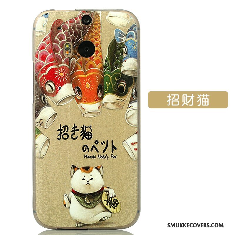 Etui Htc One M8 Cartoon Smuk Hvid, Cover Htc One M8 Beskyttelse Hård Telefon