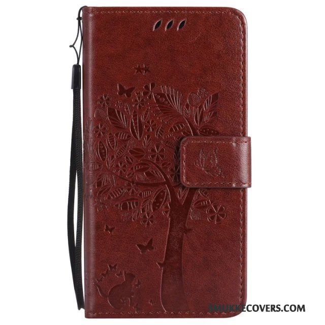 Etui Htc One M8 Folio Anti-fald Rød, Cover Htc One M8 Cartoon Telefonpulver