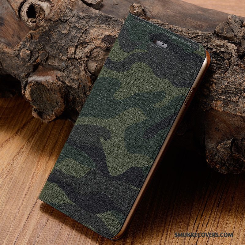 Etui Htc One M8 Læder Telefongrøn, Cover Htc One M8 Folio Camouflage Hård